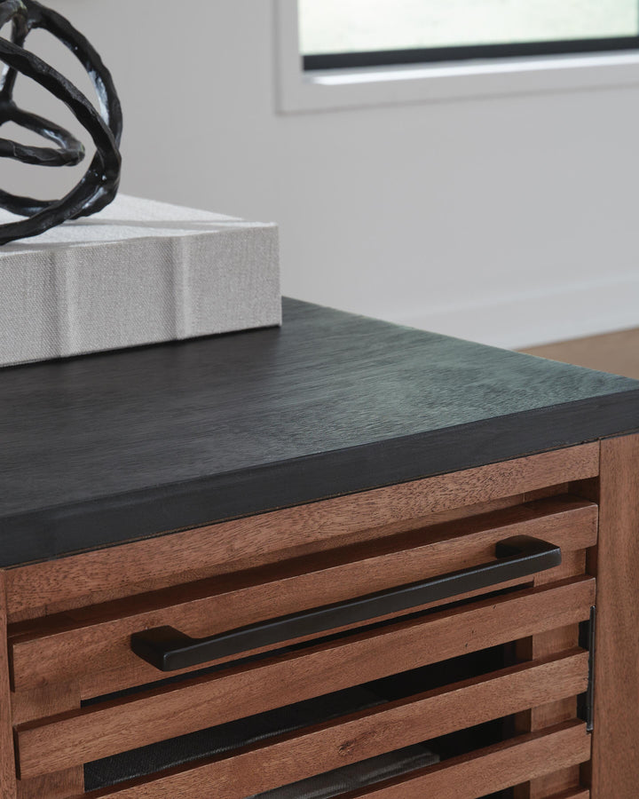 Kallari Chairside End Table - Dark Brown (7)