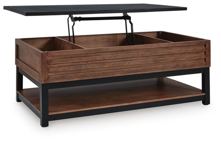 Kallari Lift-Top Coffee Table - Dark Brown (3)