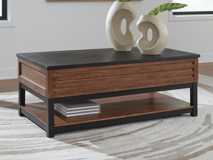 Kallari Lift-Top Coffee Table - Dark Brown (2)