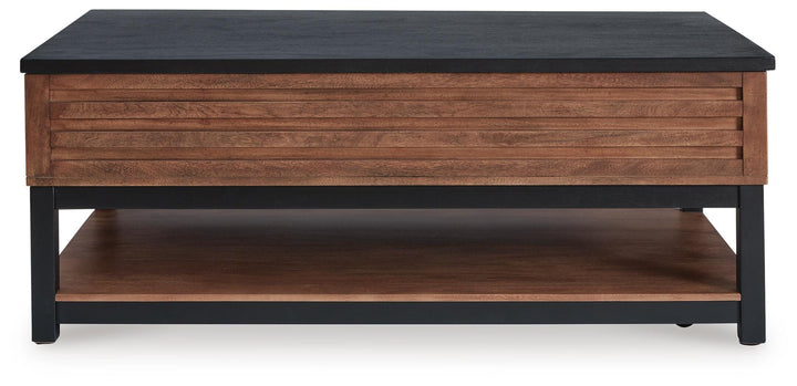 Kallari Lift-Top Coffee Table - Dark Brown (4)