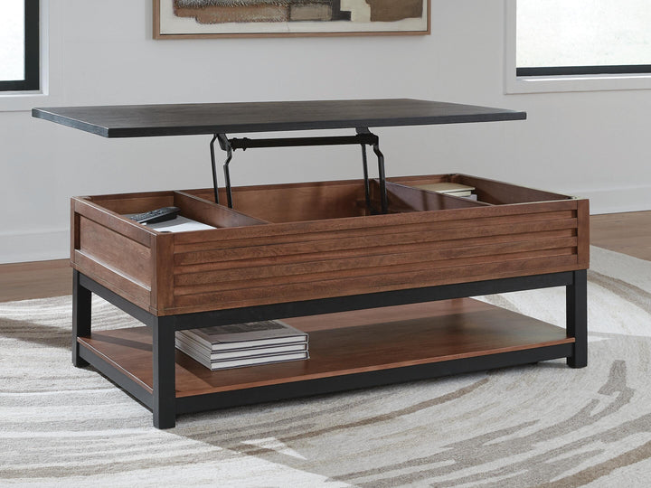 Kallari Lift-Top Coffee Table - Dark Brown (6)