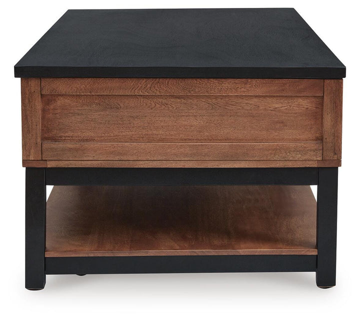 Kallari Lift-Top Coffee Table - Dark Brown (5)