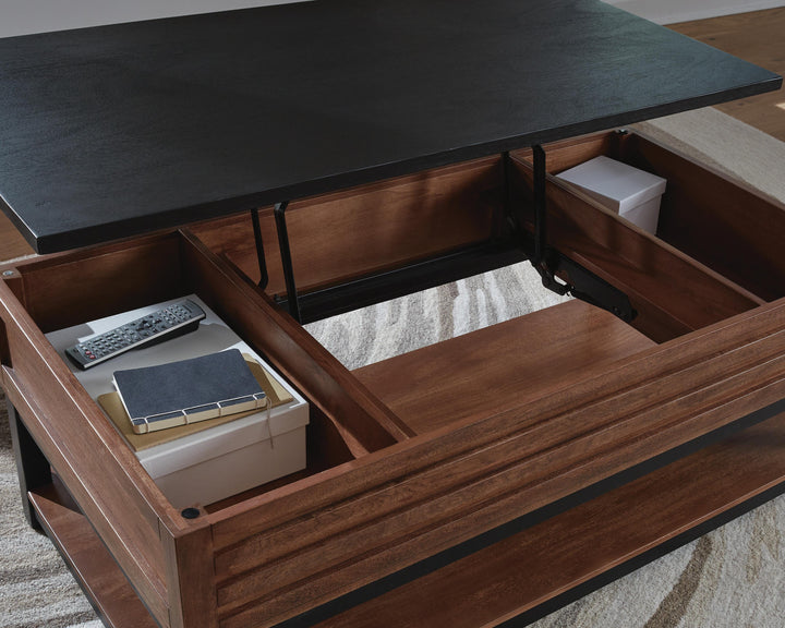 Kallari Lift-Top Coffee Table - Dark Brown (7)