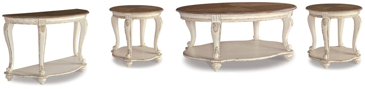 Realyn Coffee Table, 2 Ends and Console (1)