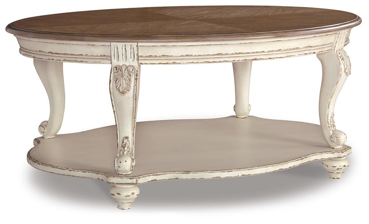 Realyn Coffee Table - Light Brown (1)