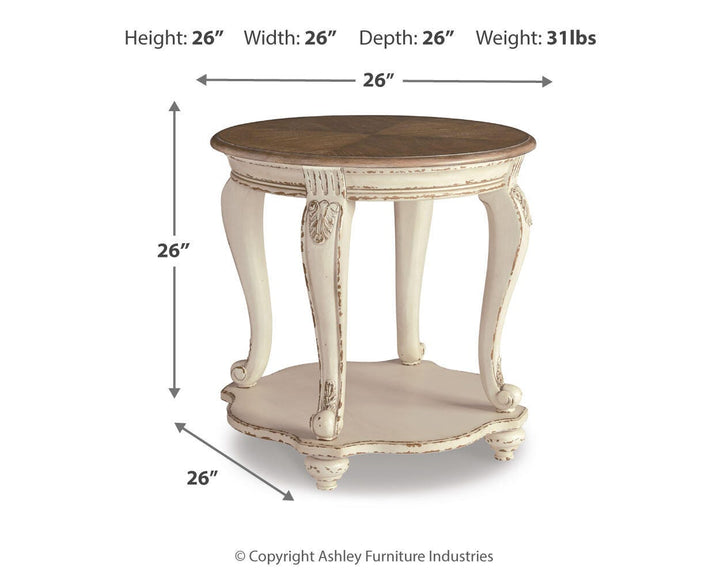 Realyn End Table - Light Brown (4)