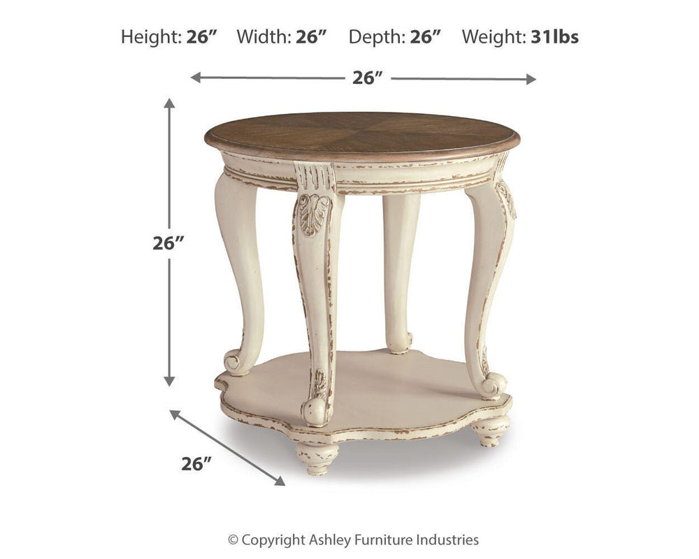 Realyn End Table - Light Brown (4)