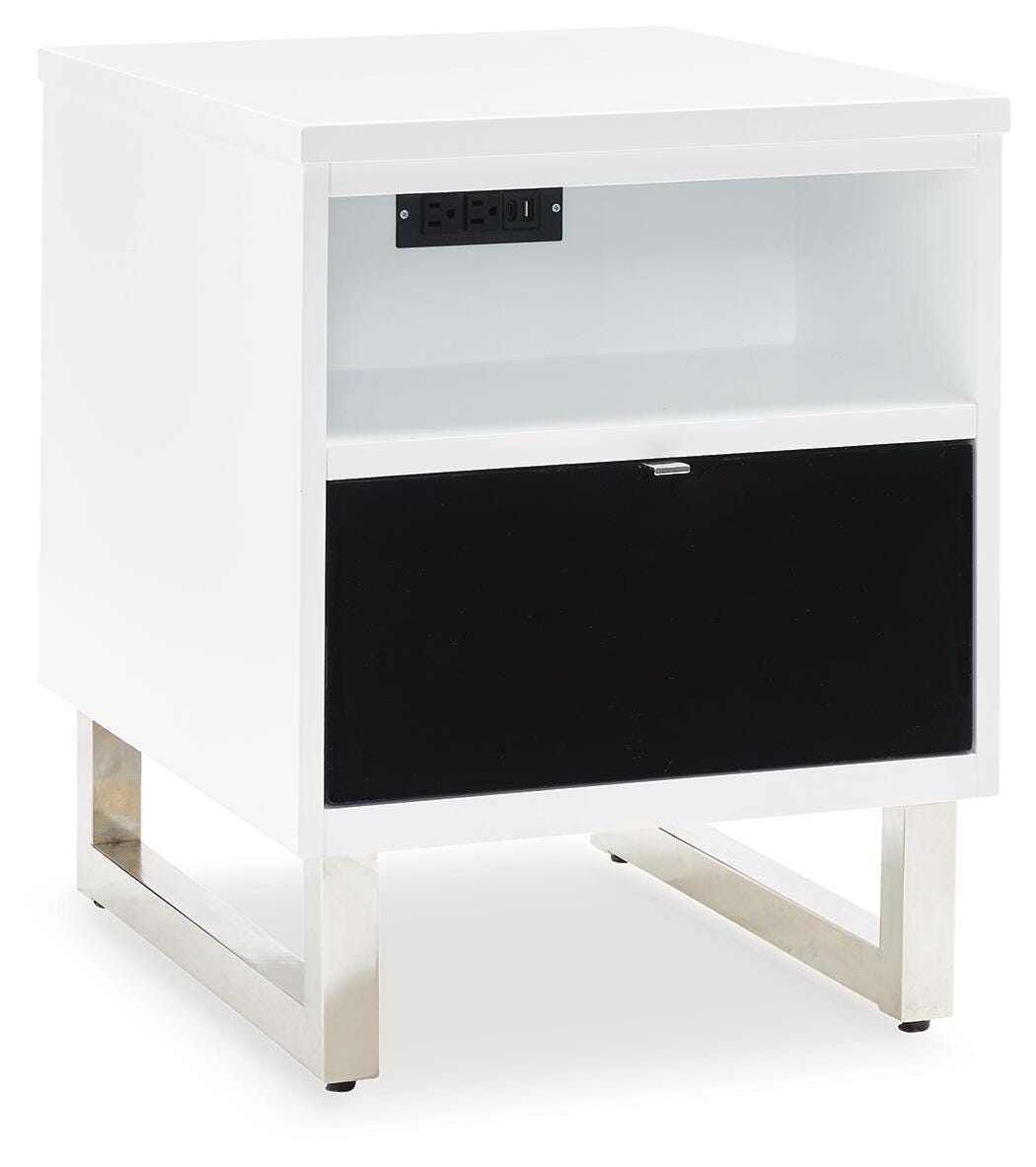 Gardoni Chairside End Table - White (1)