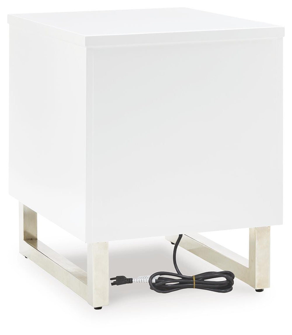 Gardoni Chairside End Table - White (6)