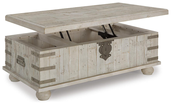 Carynhurst Coffee Table with Lift Top - Pearl Silver (3)
