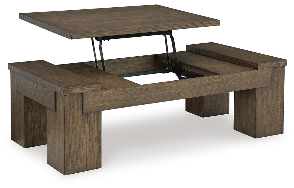 Rosswain Lift-Top Coffee Table - Dark Brown (3)