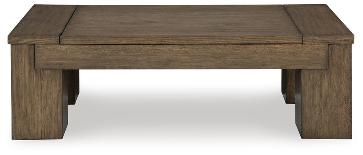 Rosswain Lift-Top Coffee Table - Dark Brown (4)