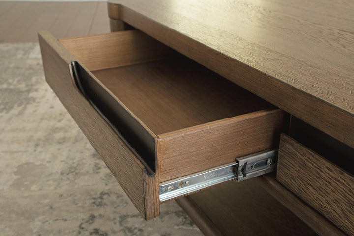 Roanhowe Coffee Table - Dark Brown (7)