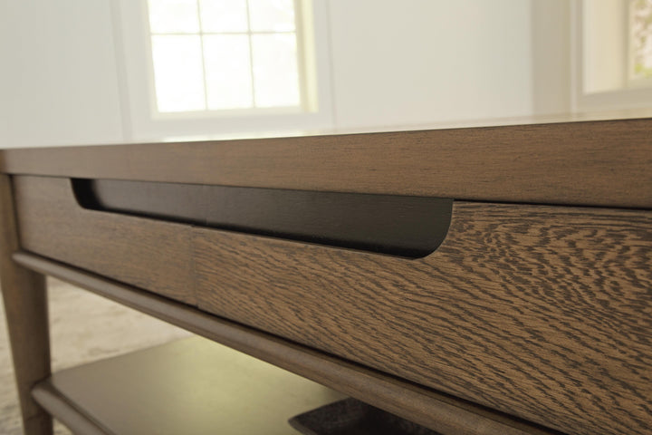 Roanhowe Coffee Table - Dark Brown (6)