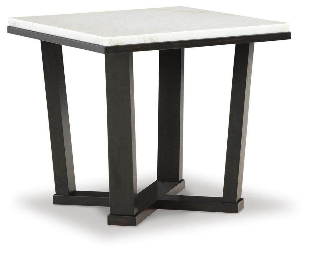 Fostead Coffee Table and 2 Ends - White/Espresso (6)