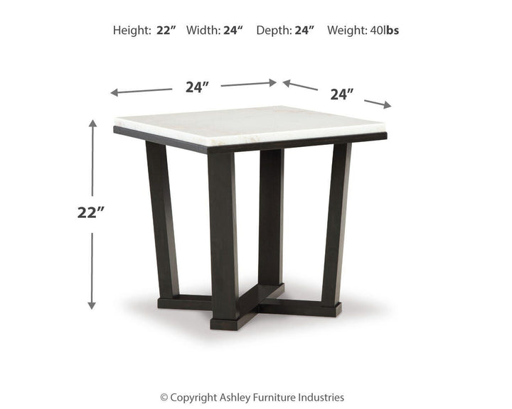 Fostead Coffee Table and 2 Ends - White/Espresso (10)
