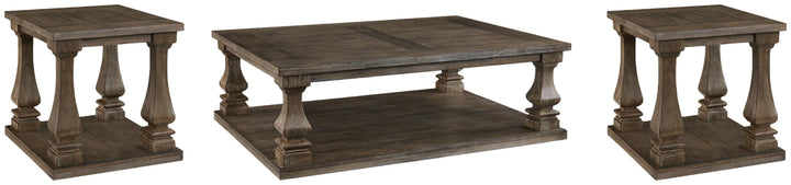 Johnelle Coffee Table and 2 End Tables - Gray (1)