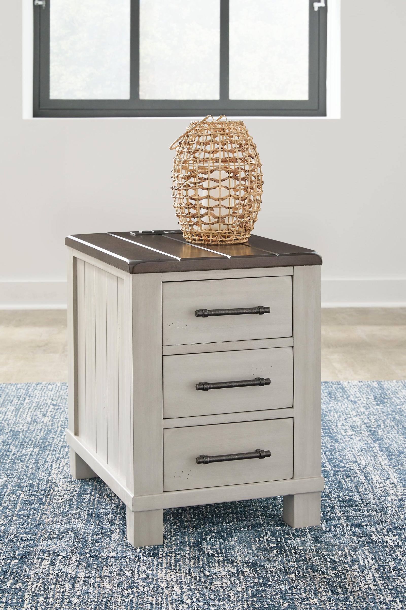 Darborn Chairside End Table - Dark Gray (2)