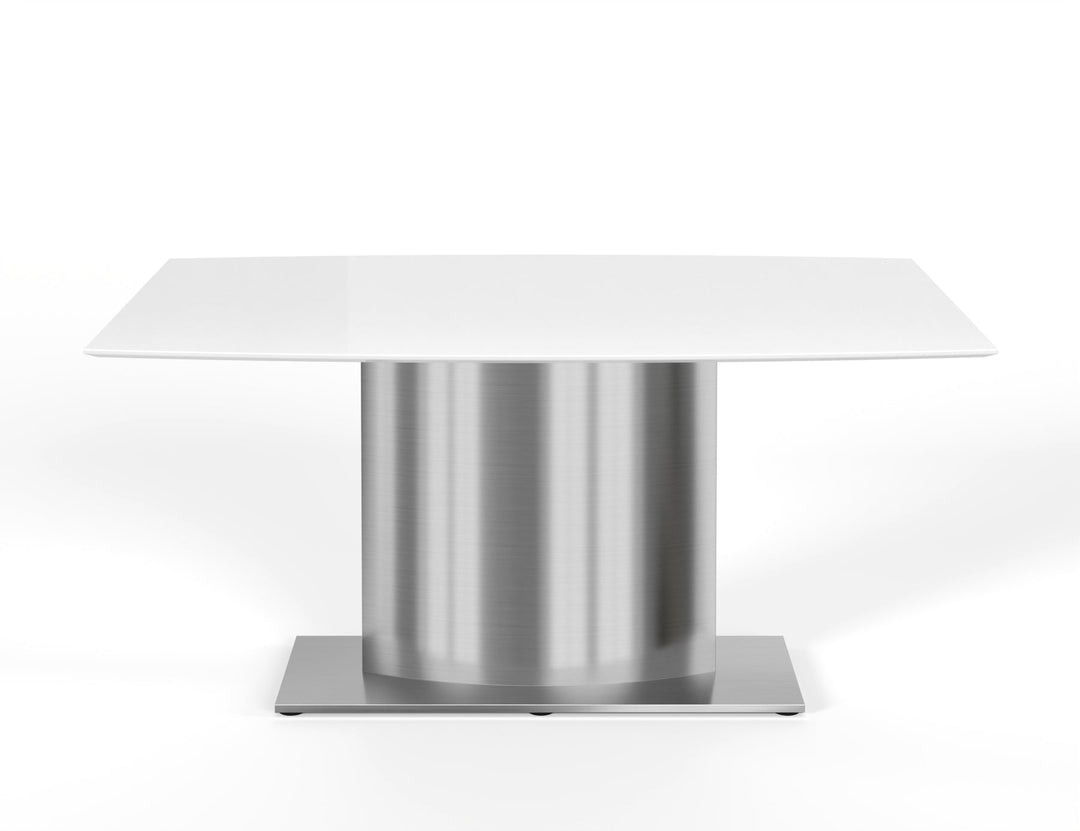 Marble Dining Table with Stainless Steel Base