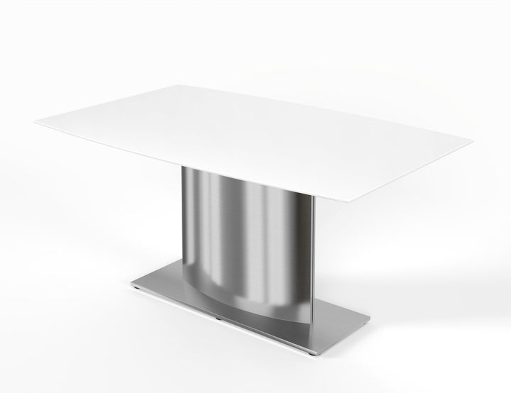 Marble Dining Table with Stainless Steel Base