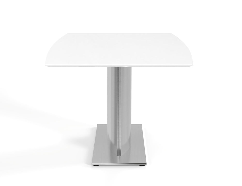 Marble Dining Table with Stainless Steel Base - alternate view 3