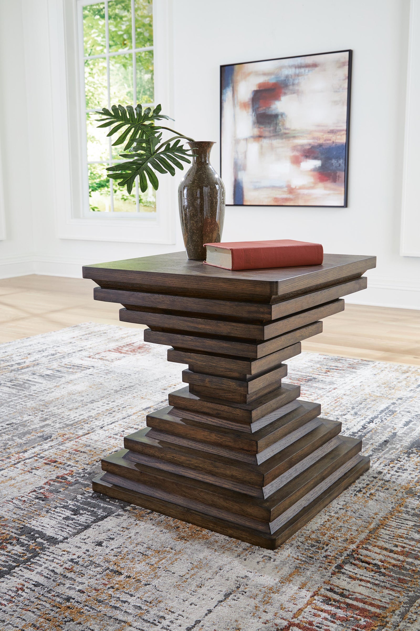Hannodream End Table - Dark Brown (2)