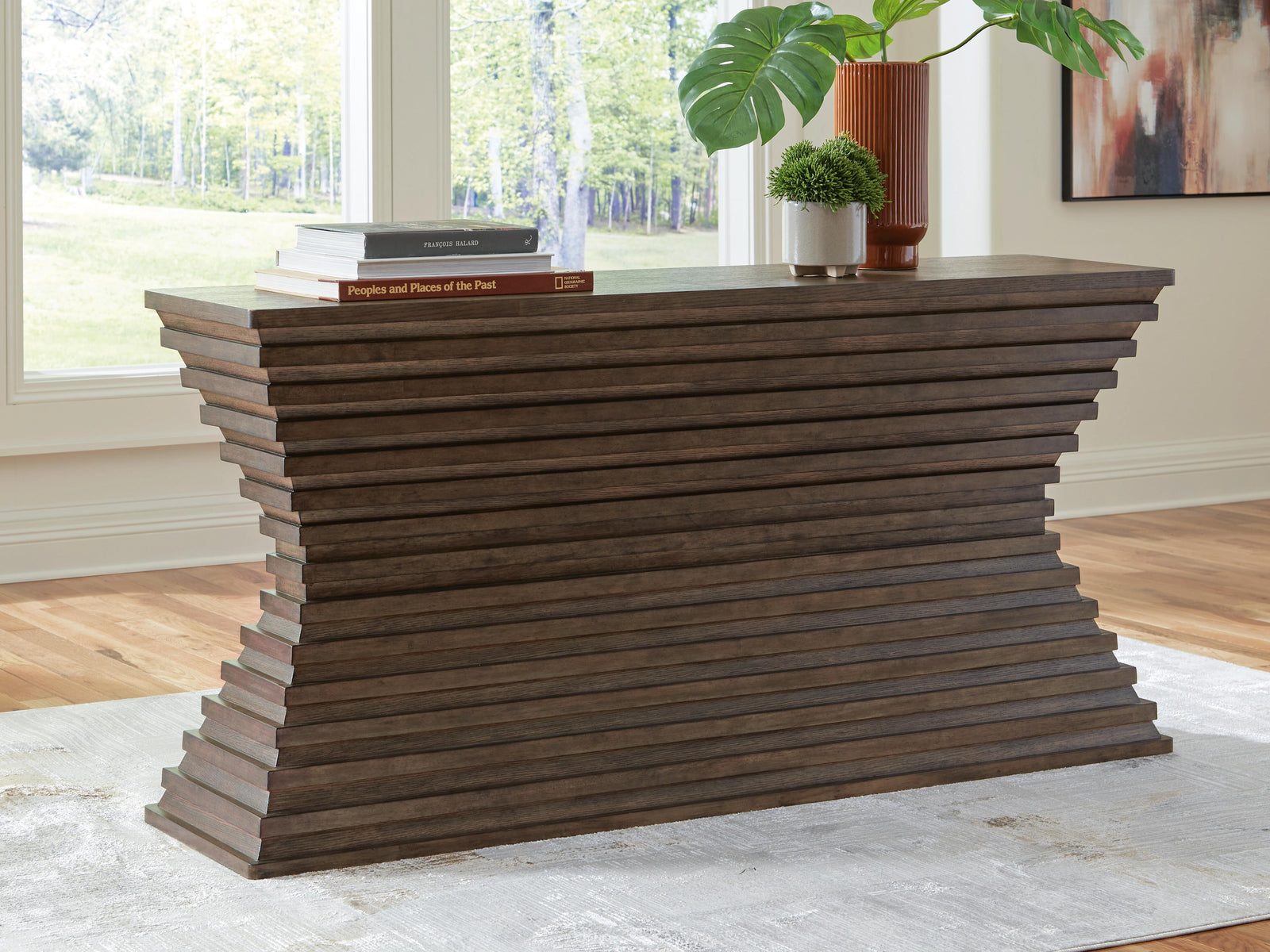Hannodream Sofa Table - Dark Brown (2)