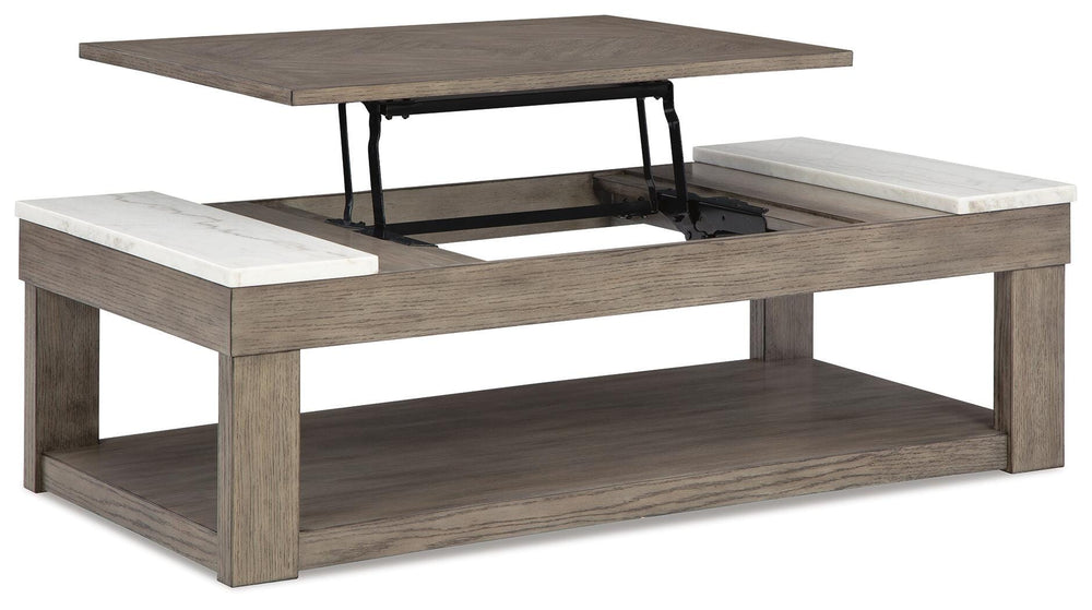 Loyaska Lift-Top Coffee Table - Dark Brown (3)