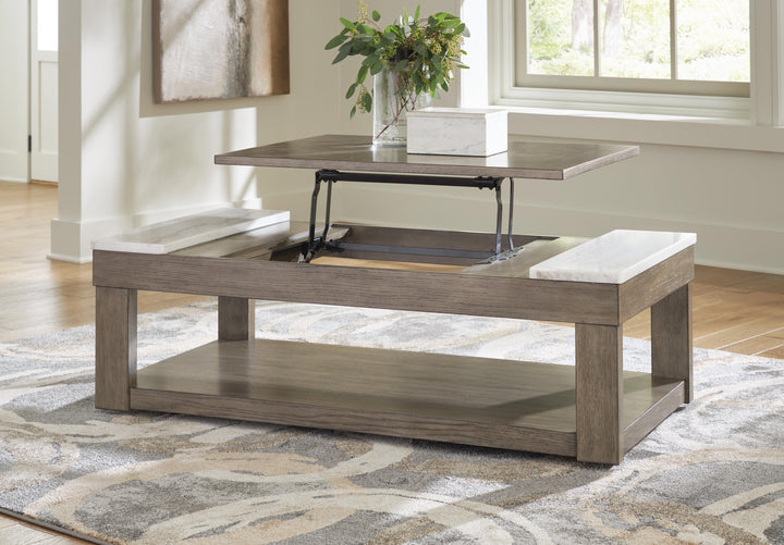 Loyaska Lift-Top Coffee Table - Dark Brown (6)