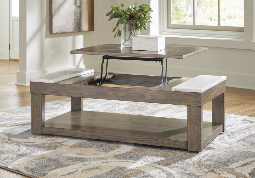 Loyaska Lift-Top Coffee Table - Dark Brown (6)