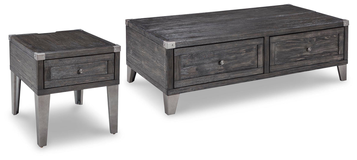 Todoe Coffee Table and End Table - Dark Gray (1)
