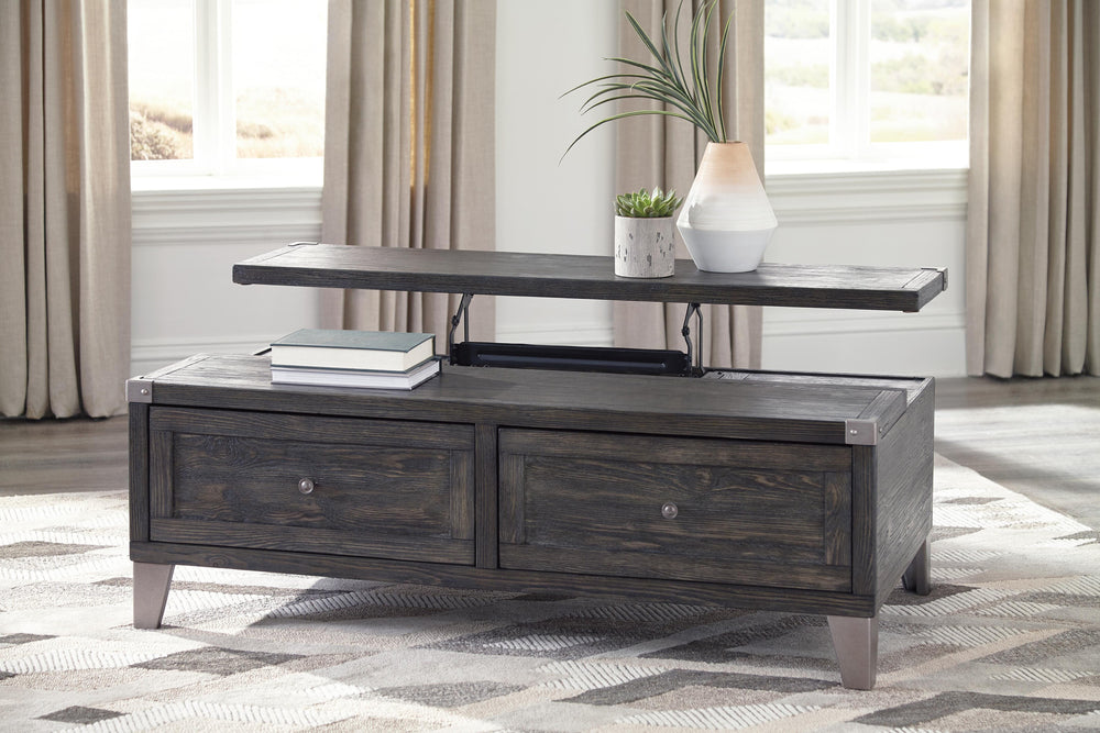 Todoe Coffee Table with Lift Top - Dark Gray (3)
