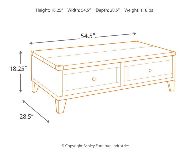 Todoe Coffee Table with Lift Top - Dark Gray (4)