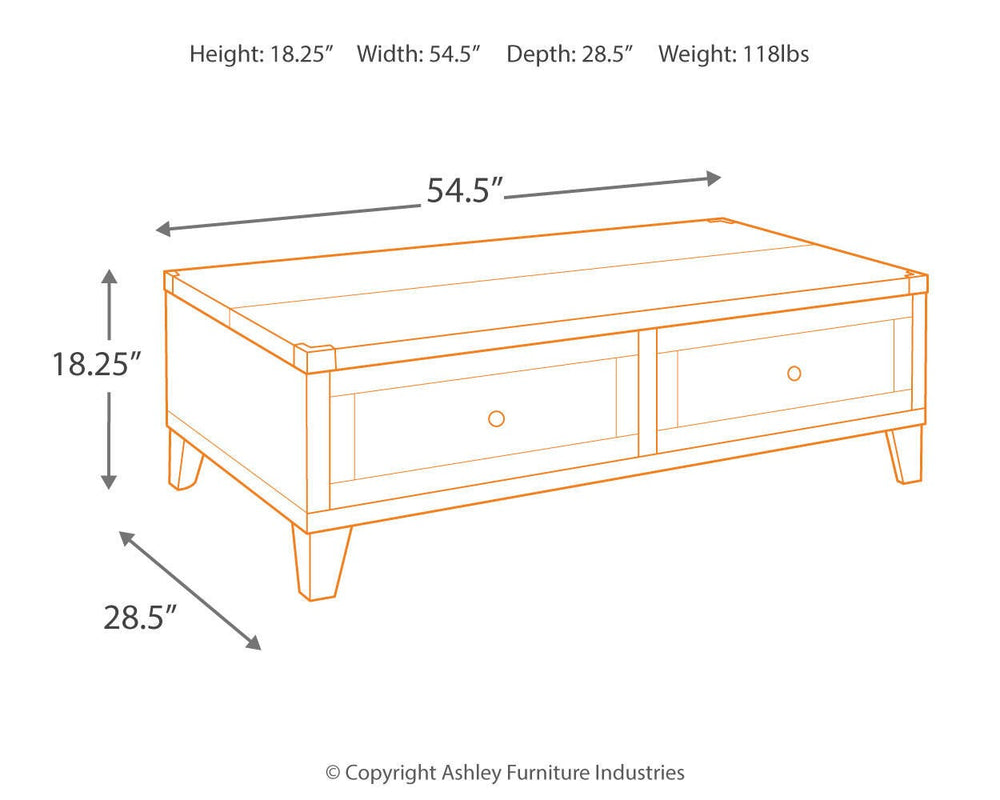 Todoe Coffee Table with Lift Top - Dark Gray (4)