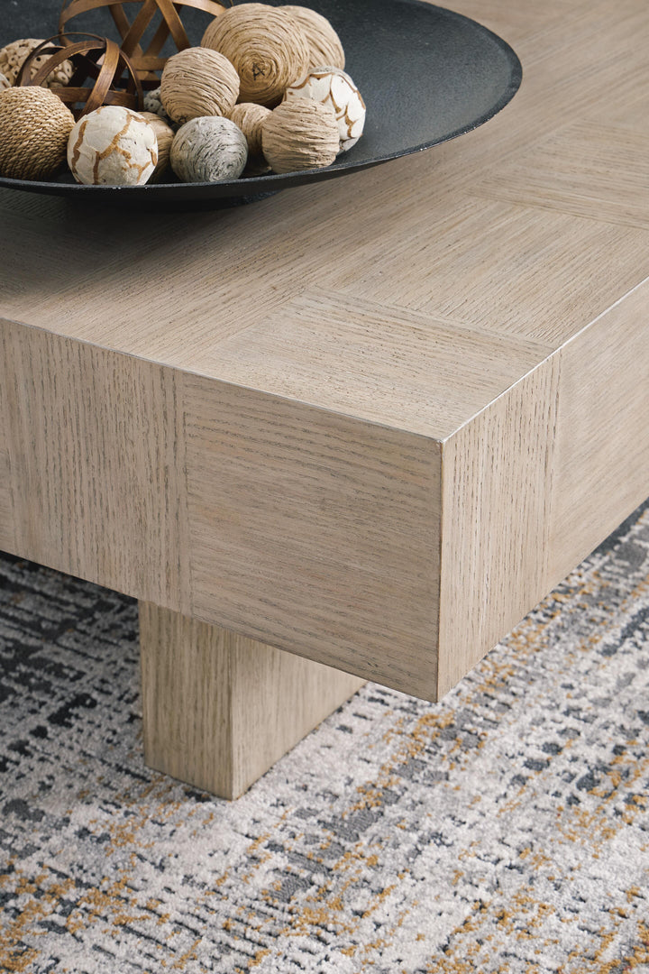 Jorlaina Coffee Table - Light Brown (6)