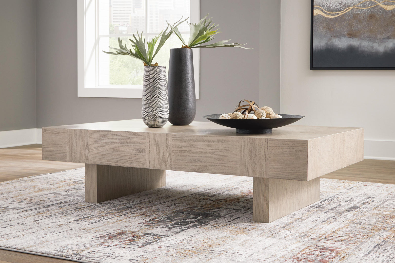 Jorlaina Coffee Table - Light Brown (2)