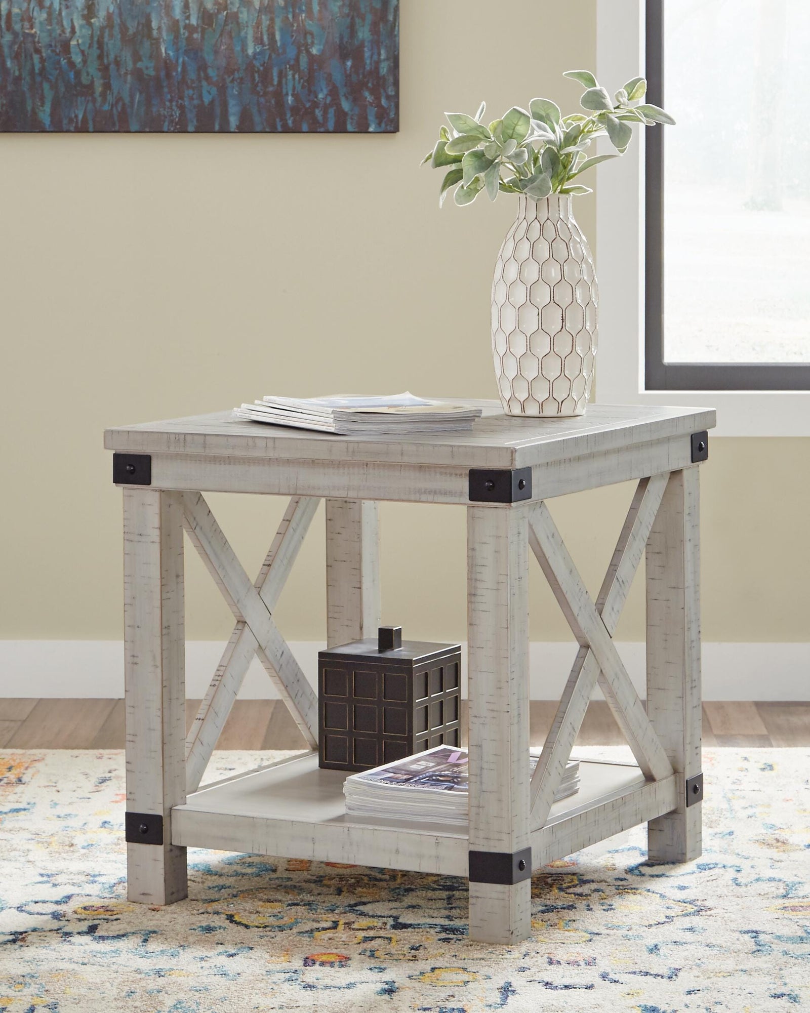 Carynhurst End Table - Beige (2)