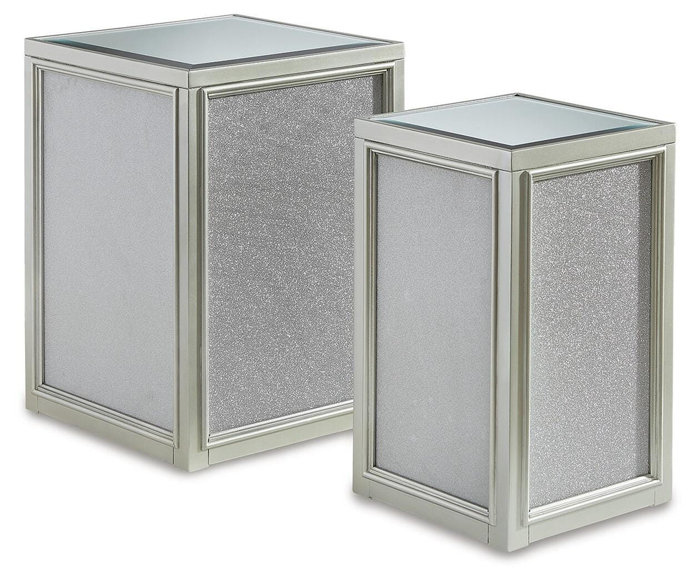 Traleena Nesting End Table (Set of 2) - Pearl Silver (3)