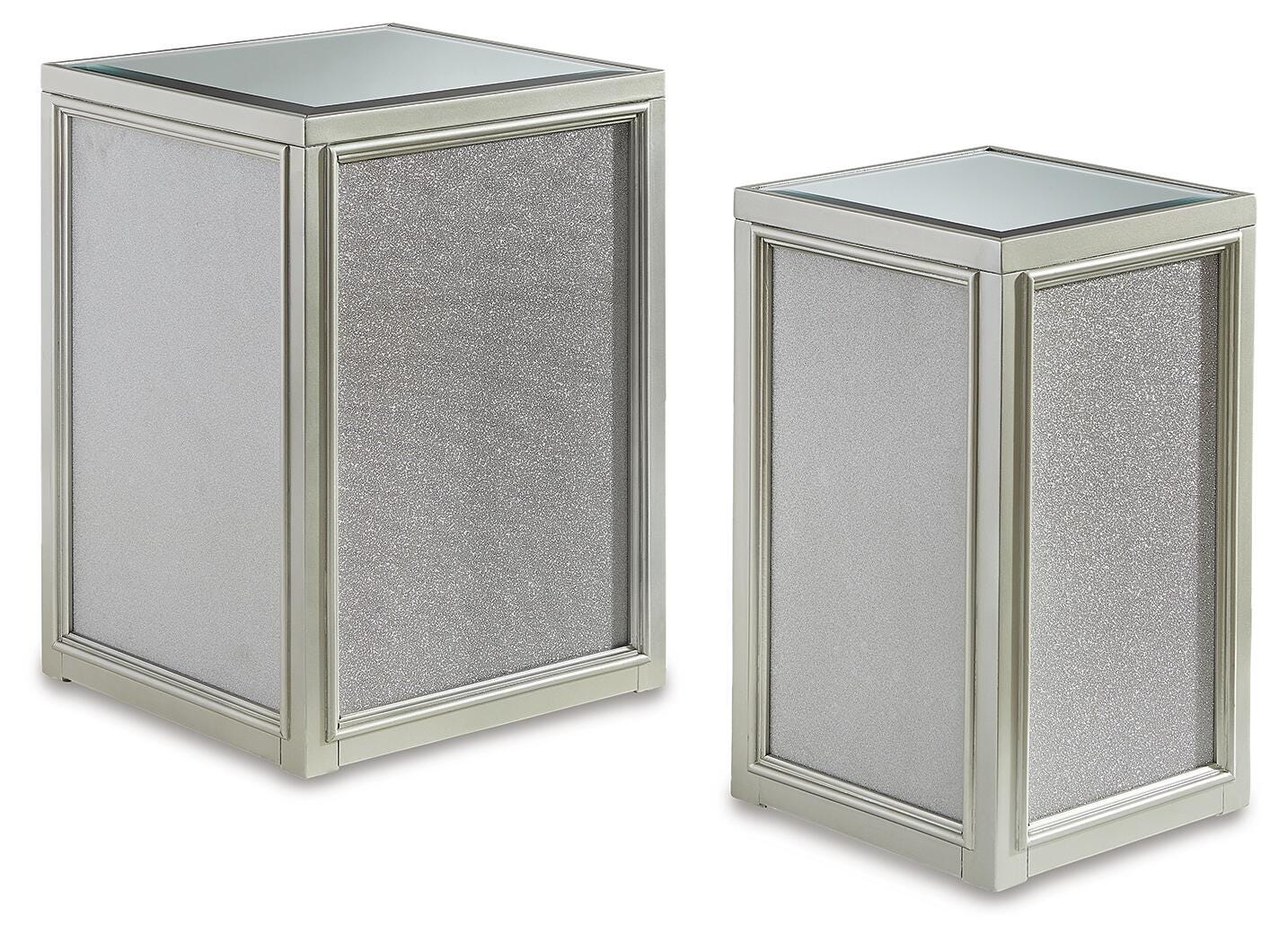 Traleena Nesting End Table (Set of 2) - Pearl Silver (1)