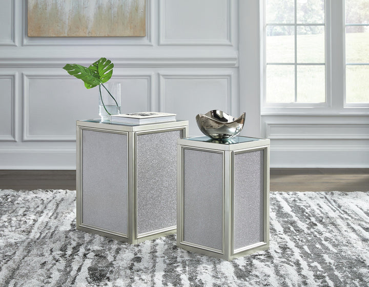 Traleena Nesting End Table (Set of 2) - Pearl Silver (5)