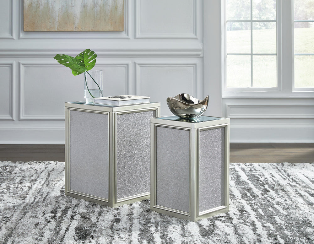 Traleena Nesting End Table (Set of 2) - Pearl Silver (5)