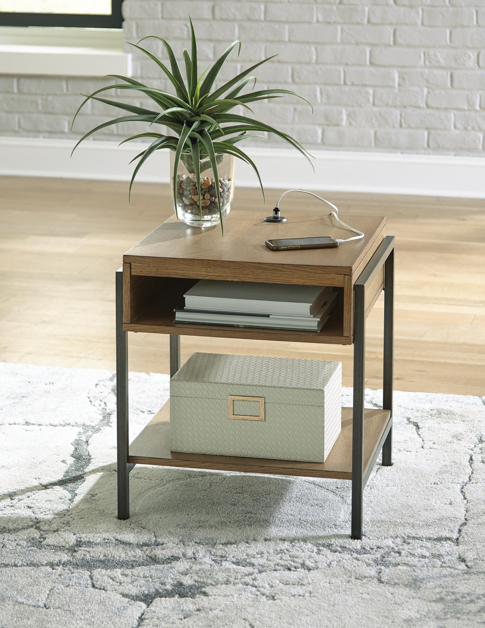 Fridley End Table - Dark Brown (2)