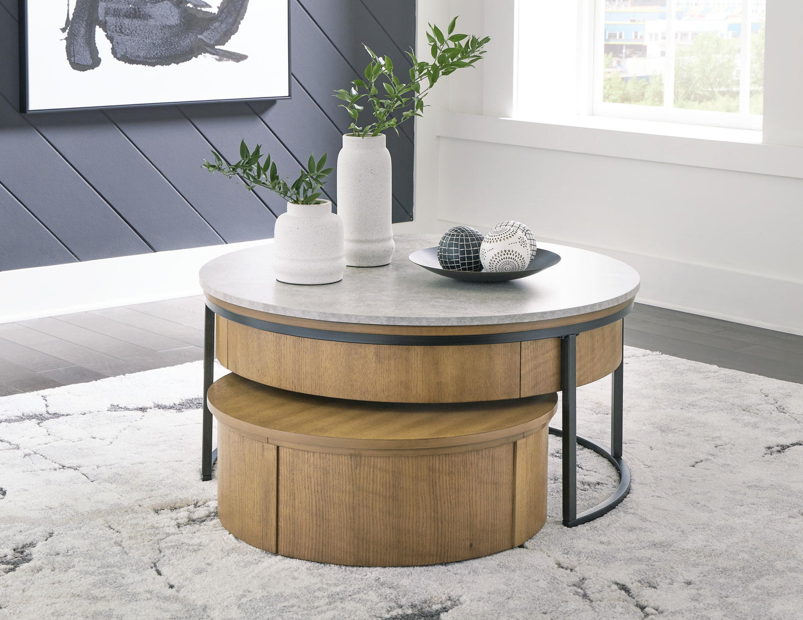 Fridley Nesting Coffee Table (Set of 2) - Dark Gray (2)