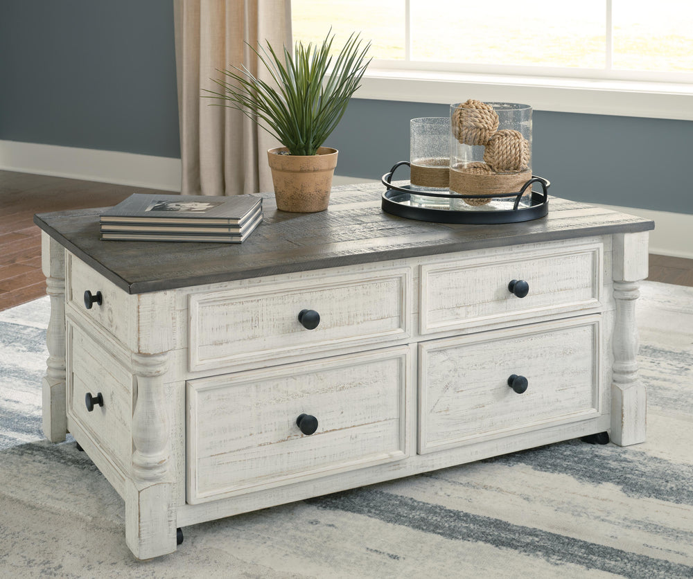 Havalance Lift-Top Coffee Table - White (2)