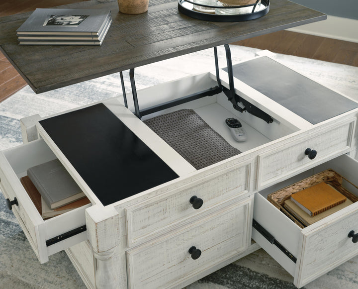 Havalance Lift-Top Coffee Table - White (9)