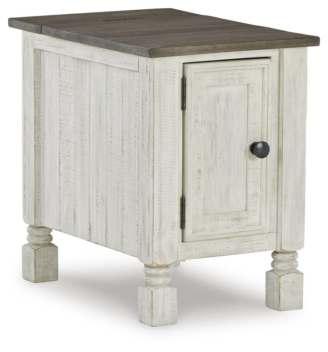 Havalance Chairside End Table - White (1)