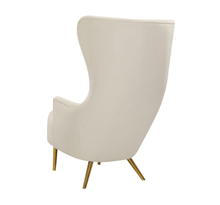 Julia Performance Velvet Wingback Accent Chair by Inspire Me! Home Decor - Cream
