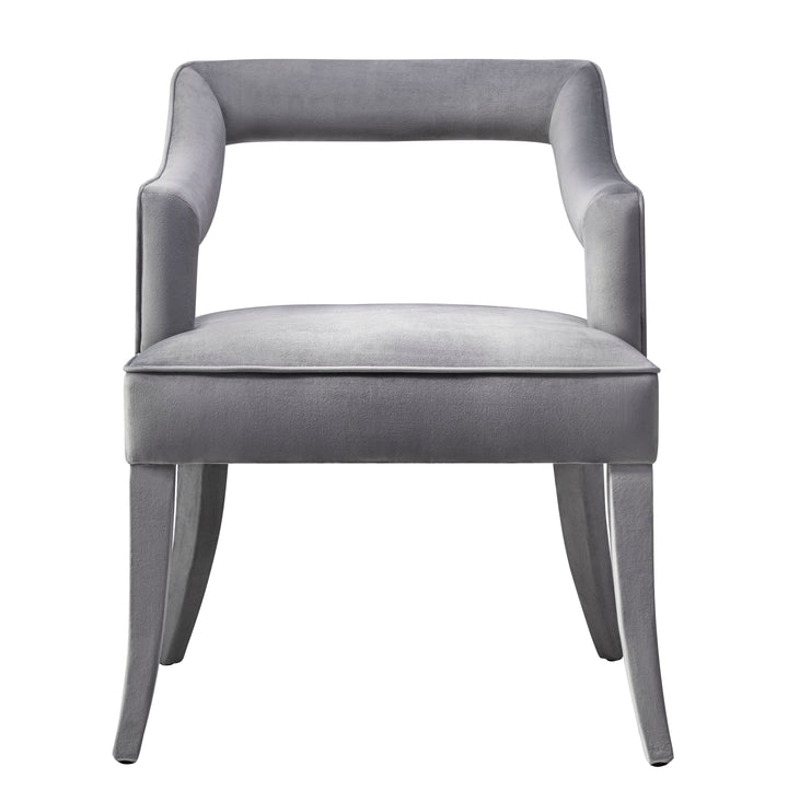 Tiffany Grey Performance Velvet Dining Chair
