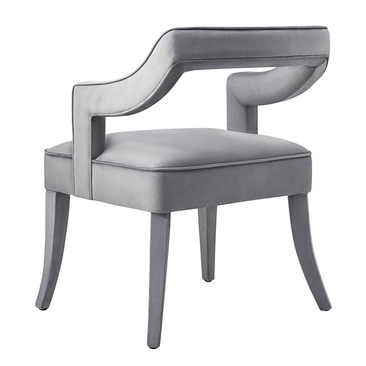 Tiffany Grey Performance Velvet Dining Chair