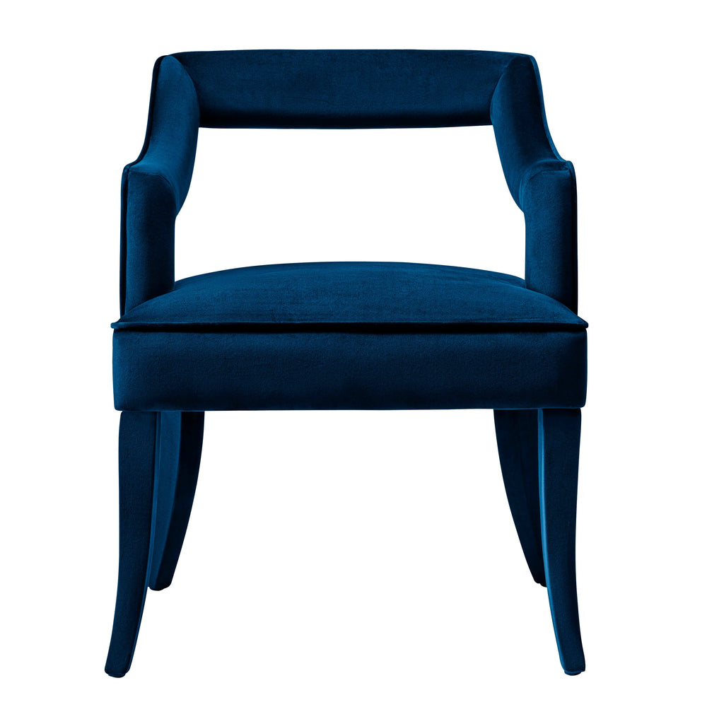 Tiffany Navy Performance Velvet Dining Chair